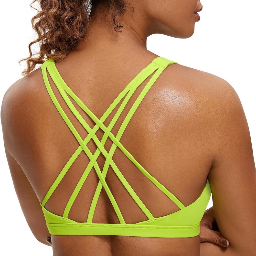 CRZ YOGA Strappy V Neck Sports Bra